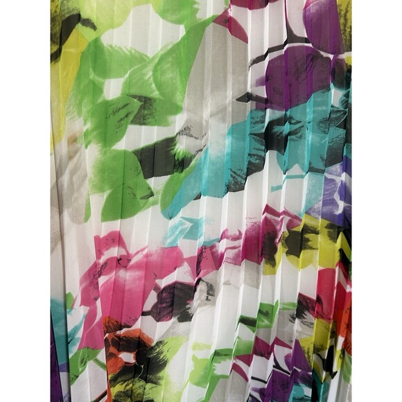 ELIZA J Floral Print Watercolor Plisse Pleated  Maxi Plus 24W Fairy Whimsical - Picture 9 of 9